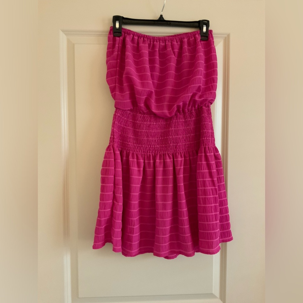These Three Boutique Glam Fuchsia Strapless Dress
